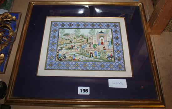 Framed Indian watercolour